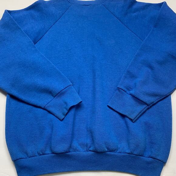 Vintage 90s fruit of the loom basic crewneck blue XL - Picture 4 of 4
